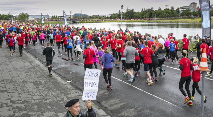 Um 15 þúsund manns hlupu í dag. 