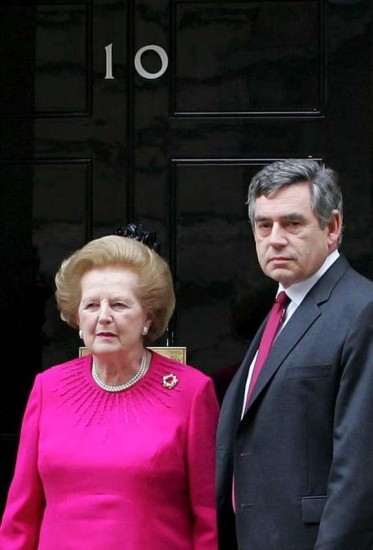 13. september 2007 heimsótti Thatcher þáverandi forsætisráðherrann  Gordon Brown að Downing stræti 10.