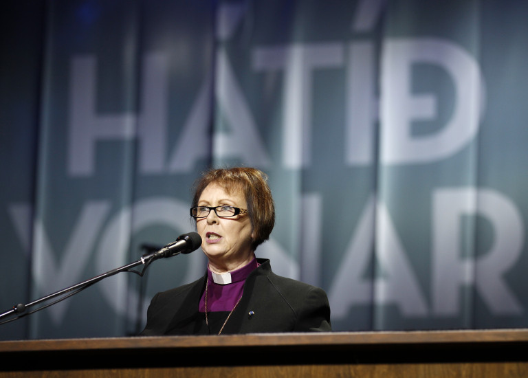 Agnes biskup flutti erindi á Hátíð vonar.