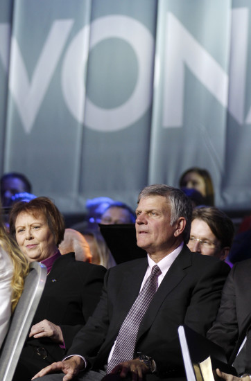 Agnes Sigurðardóttir og Franklin Graham á Hátíð vonar.