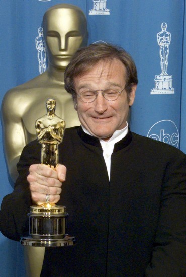 Robin Williams fékk Óskarsverðlaun fyrir hlutverk sitt í kvikmyndinni Good Will Hunting.