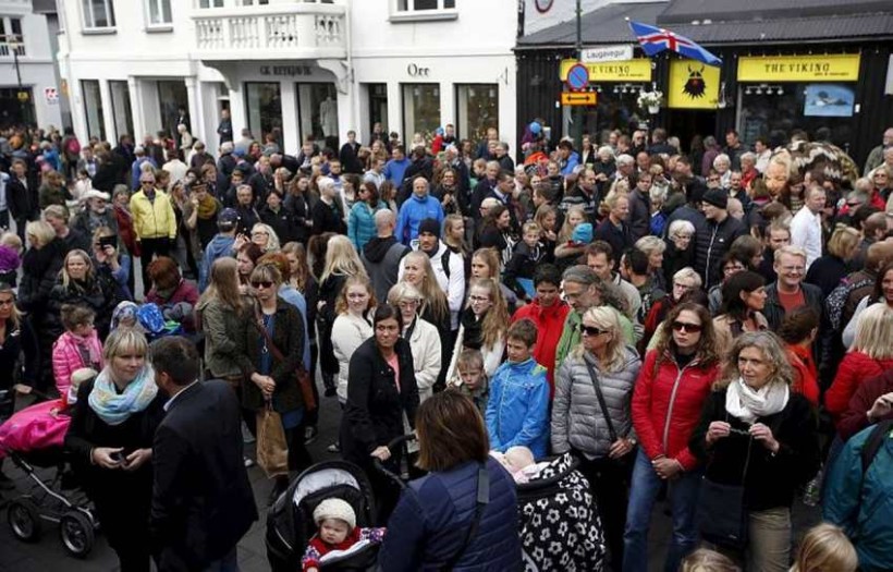 Fjölmennt var í miðbæ Reykjavíkur á Menningarnótt.