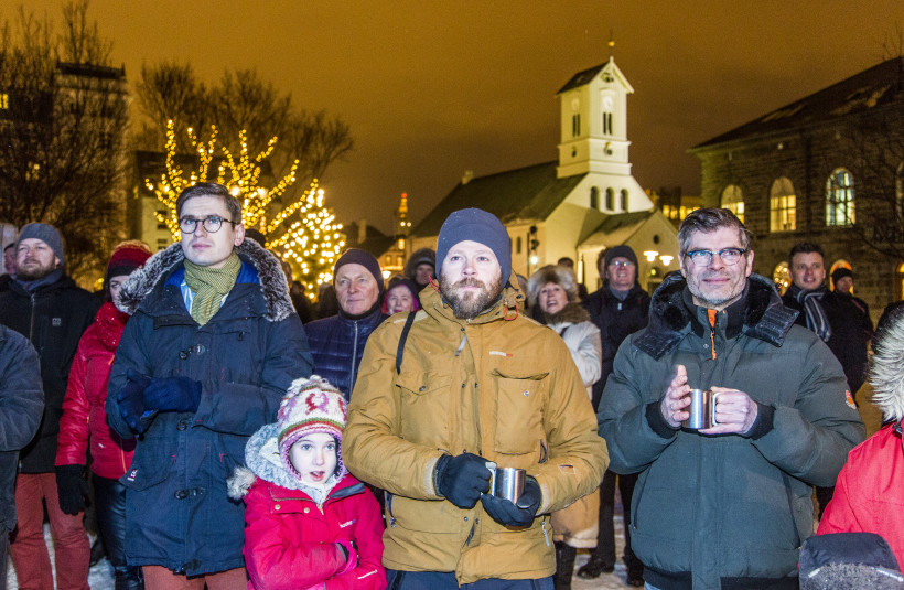 Píanóleikarinn Víkingur Heiðar Ólafsson var meðal þeirra sem mættu á fundinn. 